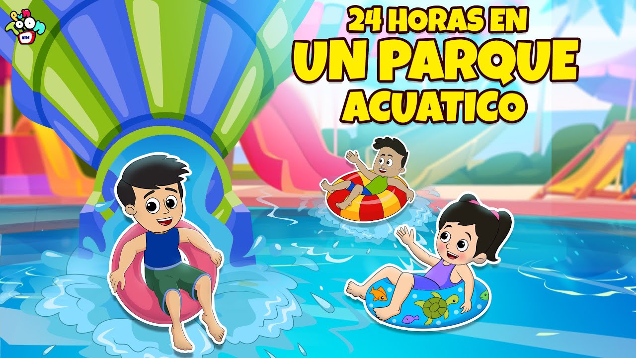 24 HORAS en un PARQUE ACUATICO | Cuentos infantiles españoles | PunToon Kids - Español