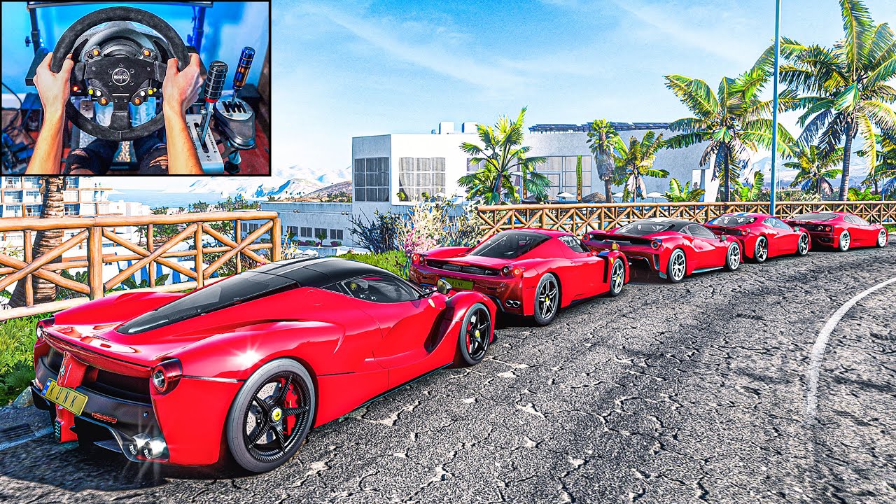 FERRARI CONVOY - Forza Horizon 5 (Steering Wheel + Shifter) Gameplay