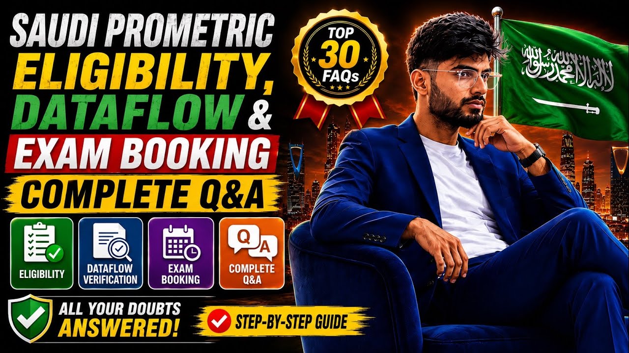 Saudi Arabia (Prometric, Eligibility, DataFlow & Exam Booking) | Complete Q&A