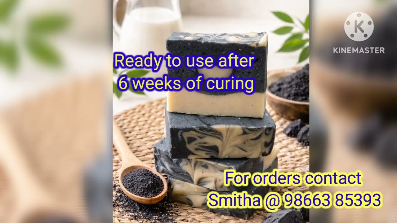 Activated charcoal and milk cold process soap making