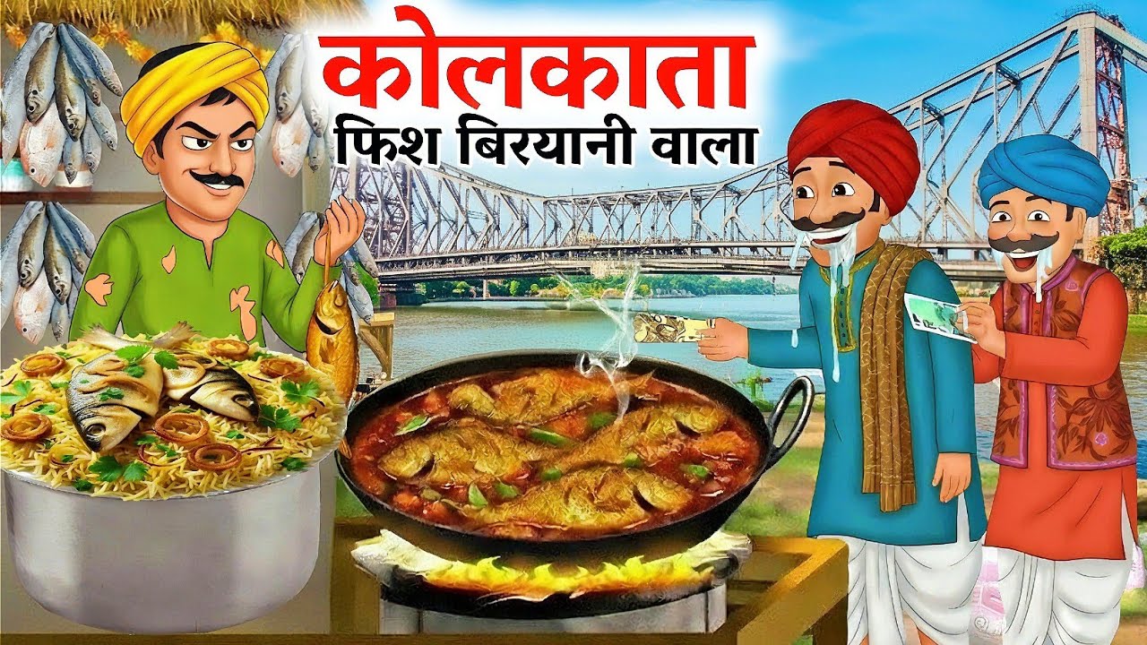 कोलकाता फिश बिरयानी वाला | Kolkata Fish Biryani | Kahani | Cartoon | Kahaniyan | Hindi Kahani Story 