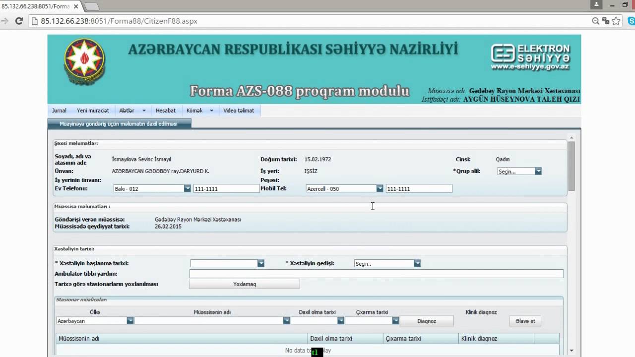 Tibbi sosial ekspert komissiyasına gönderiş üzre telim