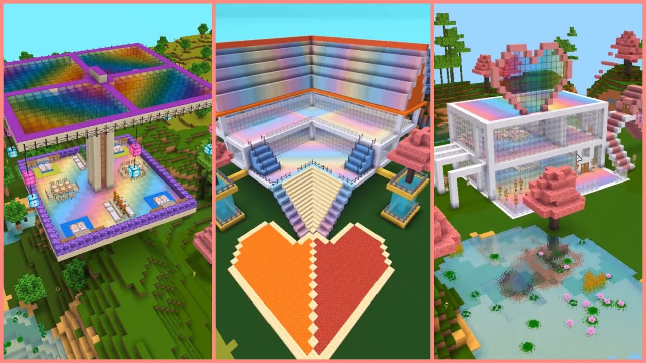 DIY Minecraft,Mini World/How To Build Cute House In Minecraft❤️🔥🥰/Ep6