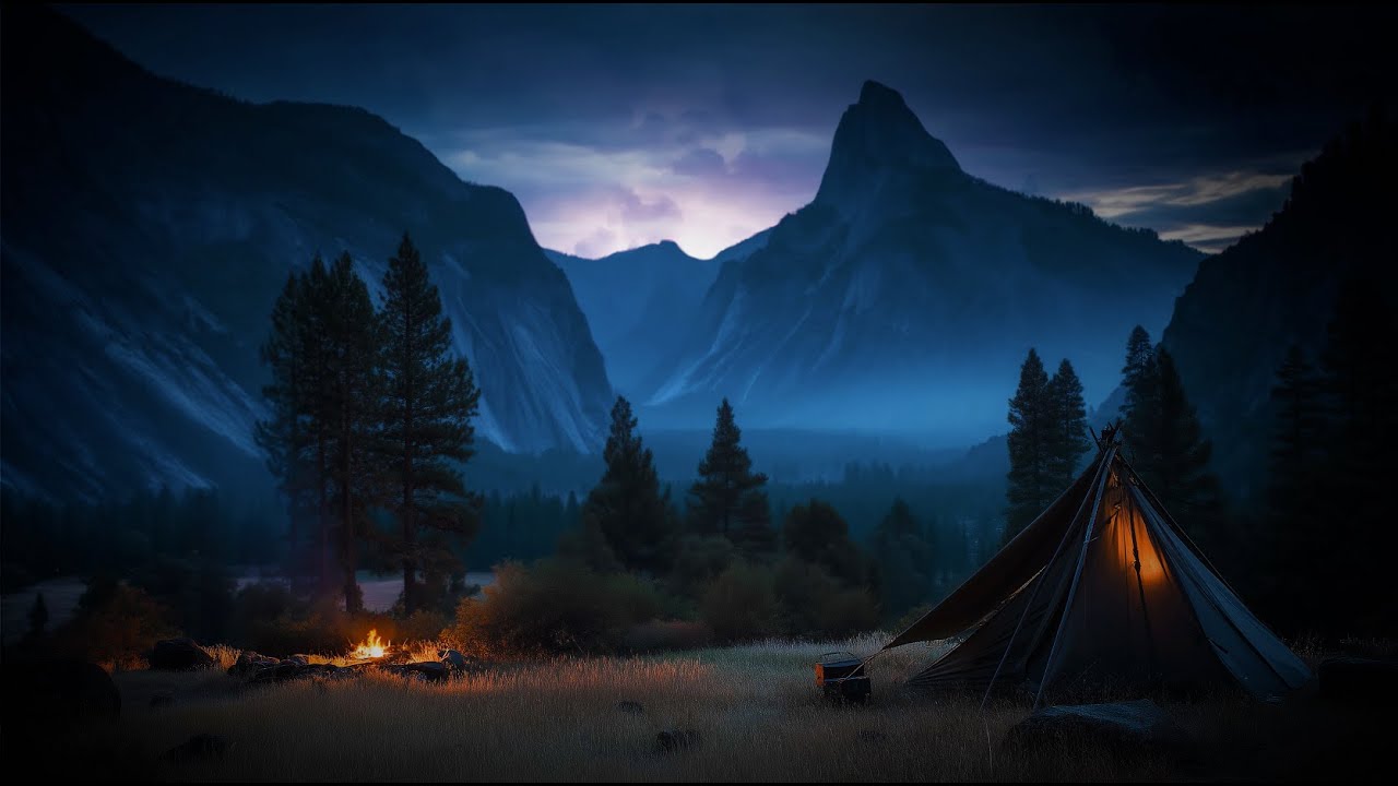Day 12: A Storm is Coming – Peaceful Night by the Fire ⚡🔥 | 12-Hour Thunder & Campfire Ambience