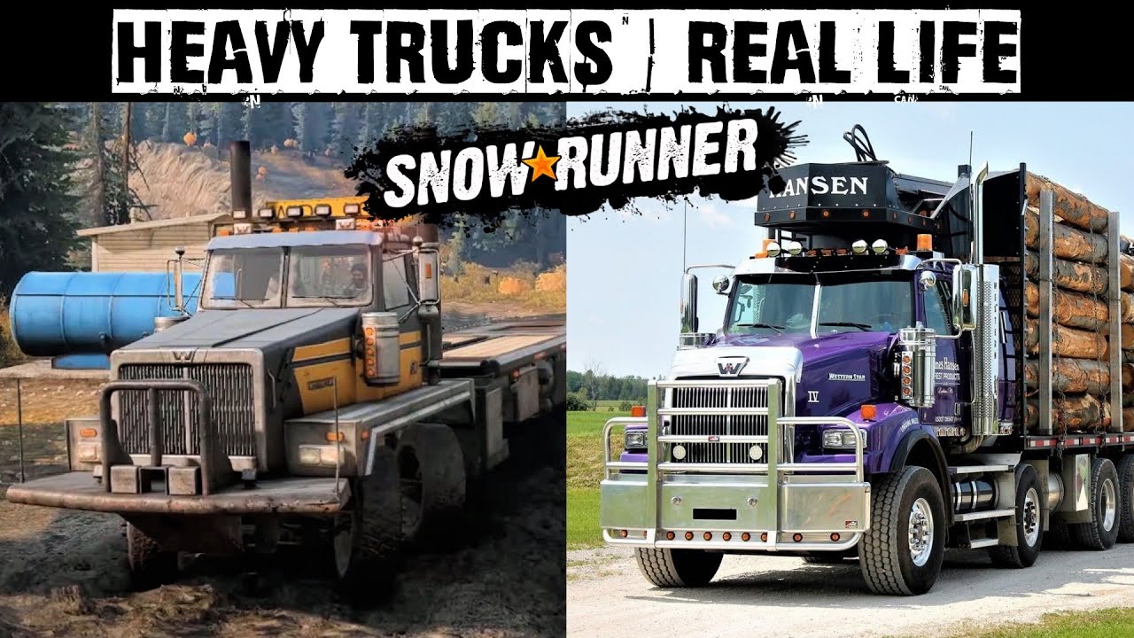 SnowRunner - All HEAVY TRUCKS in Real Life | What do these trucks look like in real life?