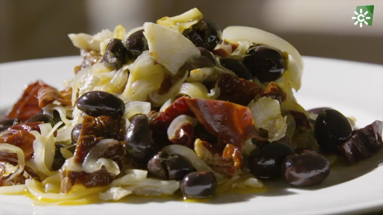 Pipirrana de aceitunas negras, Laujar de Andarax, Almería
