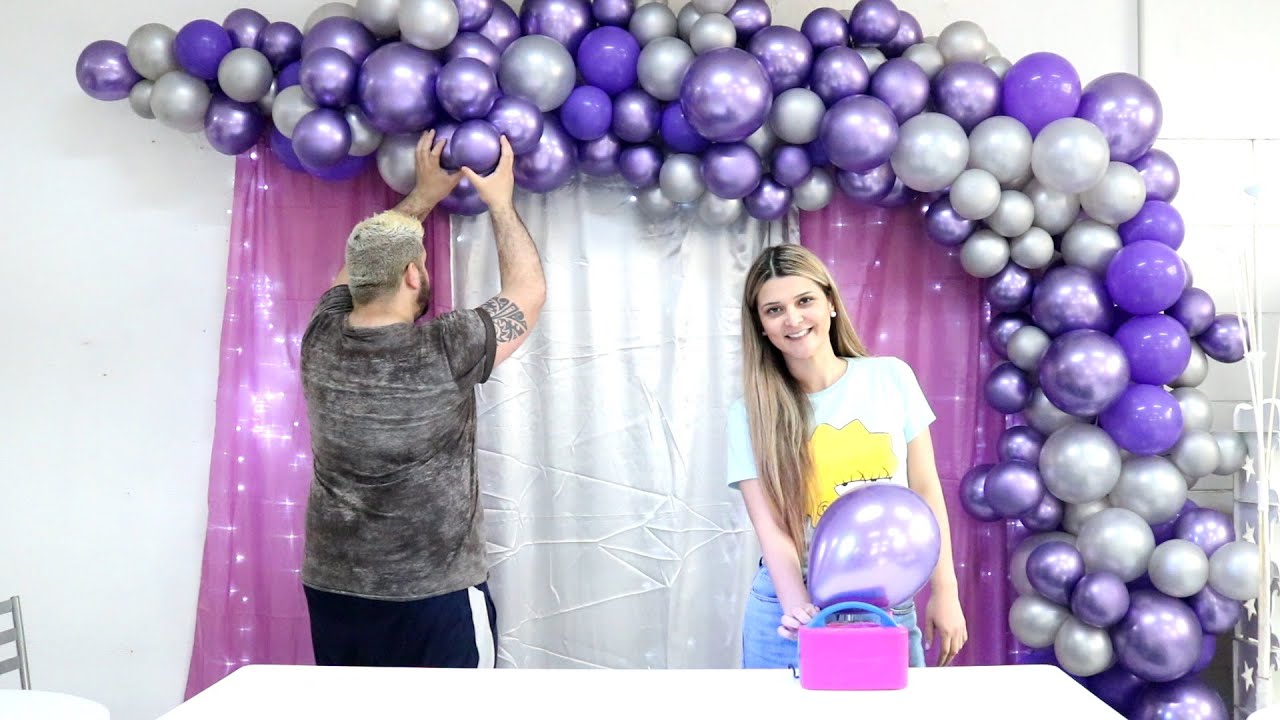 Como fazer ARCO DESCONSTRUÍDO - Fácil de Fazer (Roxo e Prata)