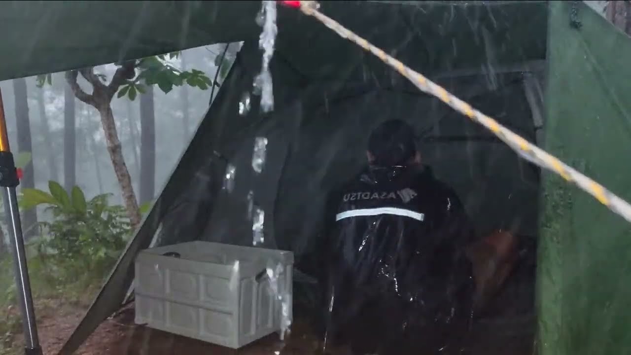 THE WORST RAIN STORM I'VE EVER EXPERIENCED ‼️ CAMPING IN HEAVY RAIN 