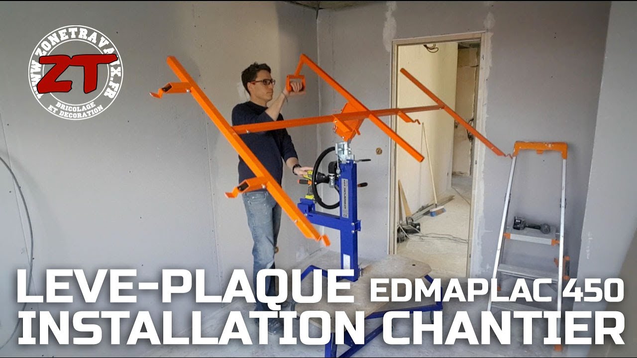Lève-plaque EdmaPlac450 : Installation sur chantier