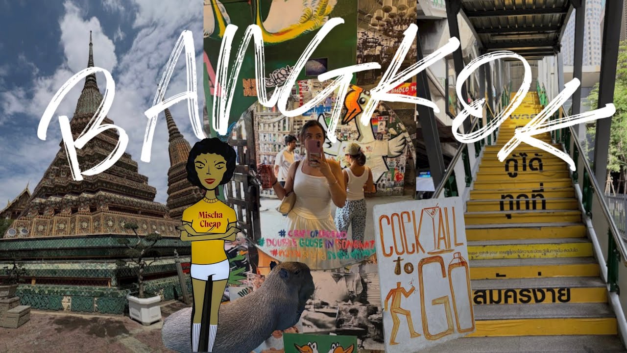 Bae-cation in Bangkok 🛺🇹🇭🥭 | Wat arun, capybara cafe, vintage shops, night markets & many more