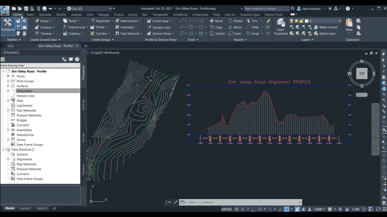 How to create a profile in Civil 3D - Wes Taylor Engineering