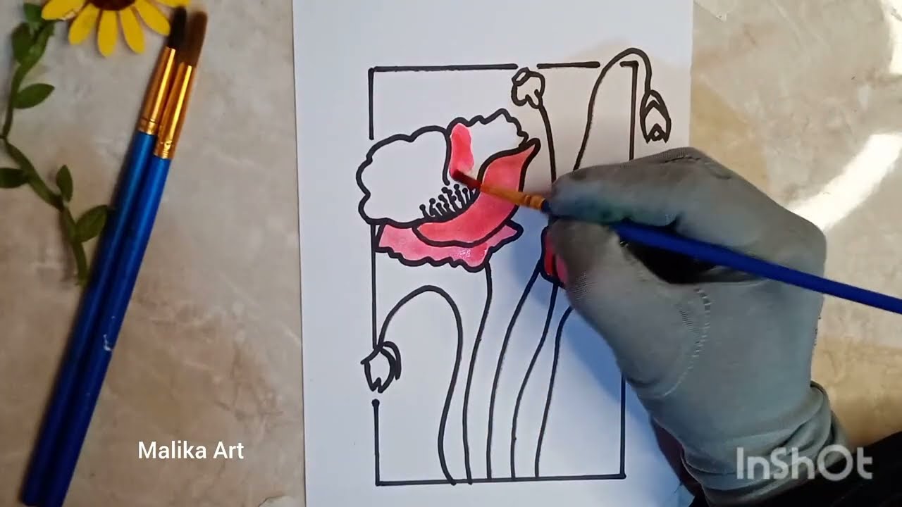 How to Draw Poppies - Techniques for Drawing Poppies