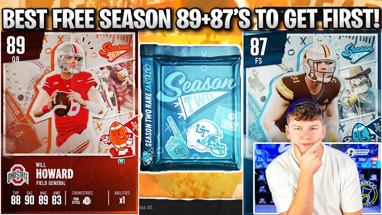 THE BEST FREE 89 AND 87 OVERALL SEASON PLAYERS TO GET FIRST IN CFB 25!