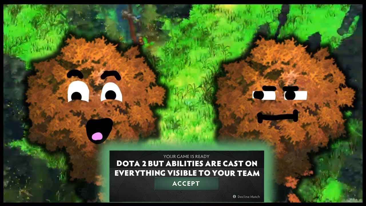 Dota 2, но способности применяются ко всему, что видит ваша команда