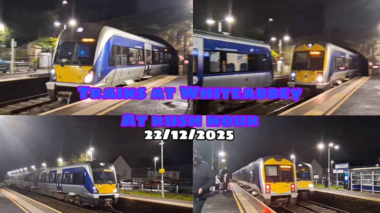(MULTIPLE TONES + SMOOTH QUALITY) Trains at Whiteabbey During Rush Hour! (22/12/2025)