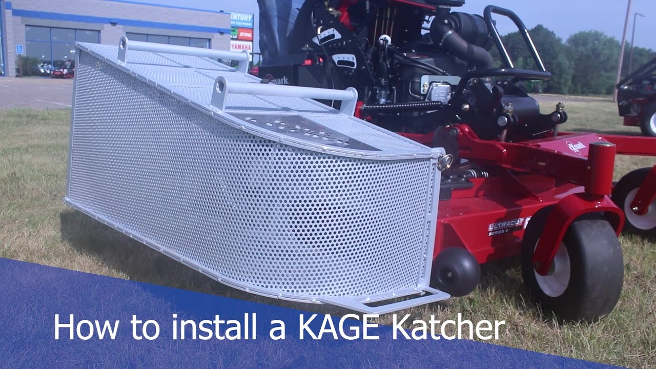 How to install Kage Katcher on Exmark Stand On Mowers - Lawn Mower Grass Catcher