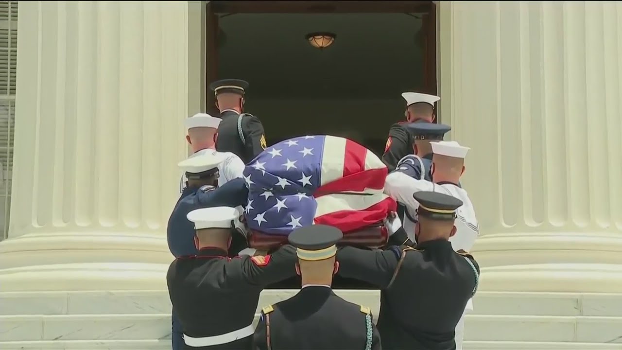 John Lewis's funeral procession arrives at Alabama Capitol in Montgomery