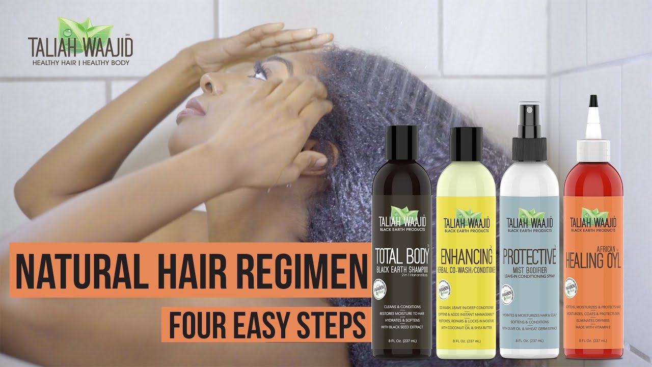 🚿 My Weekly Natural Hair Regimen! (Taliah Waajid Black Earth Products With Four (4) Easy Steps)