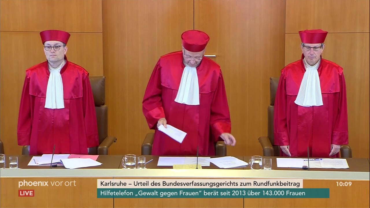 Urteilsverkündung des Bundesverfassungsgerichts zum Rundfunkbeitrag am 18.07.18