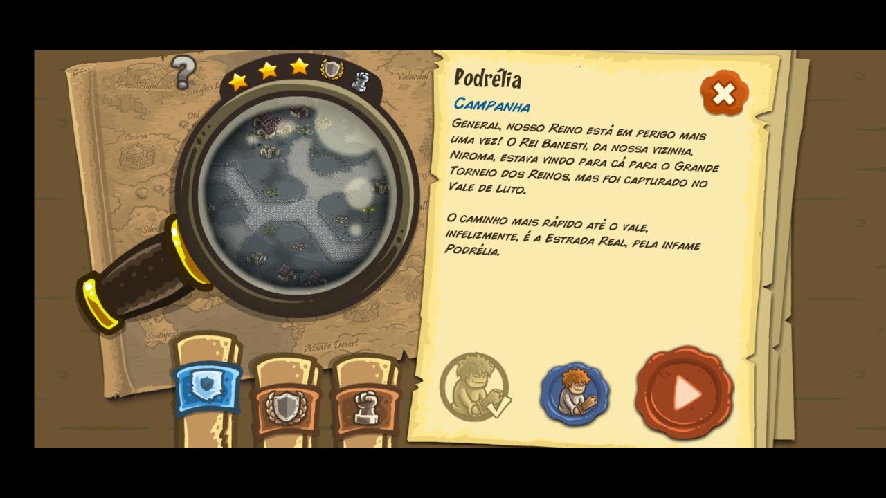 Kingdom Rush Podrélia Desafio Campanha (Gameplay PT/BR)