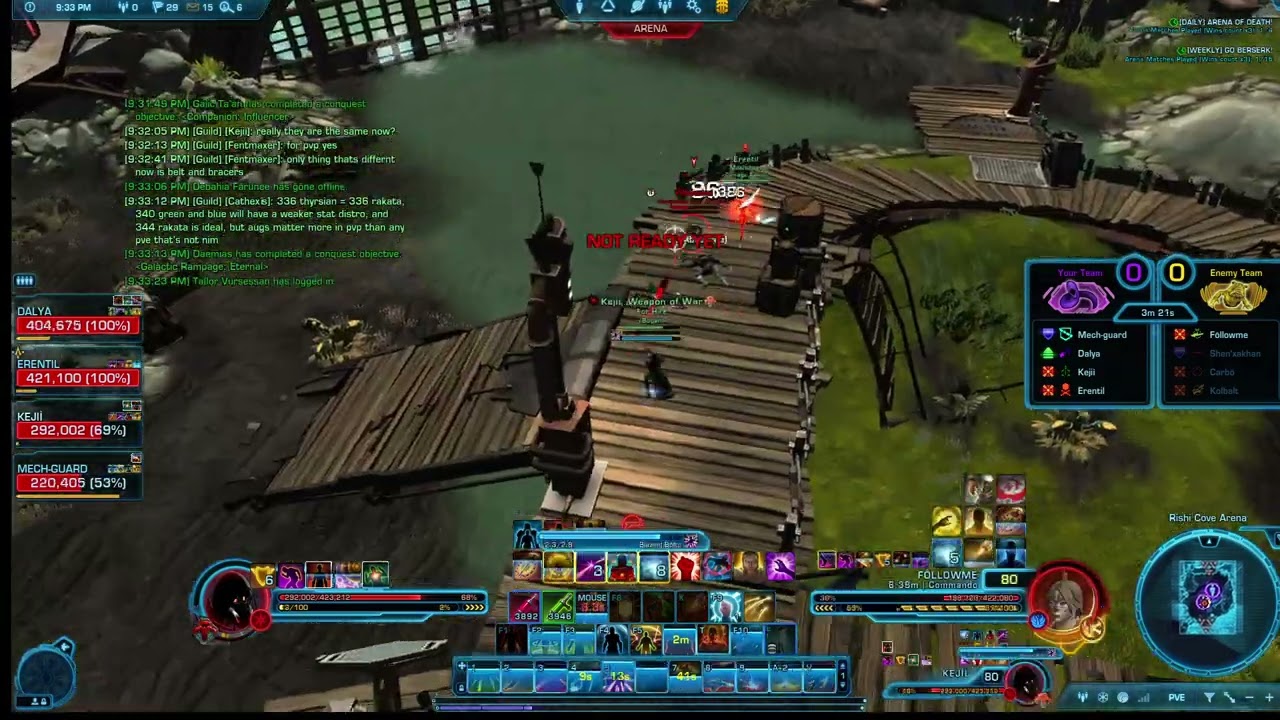 Swtor 7.8 PvP - Arsenal Mercenary - 4v4 Rishi Cove Arena