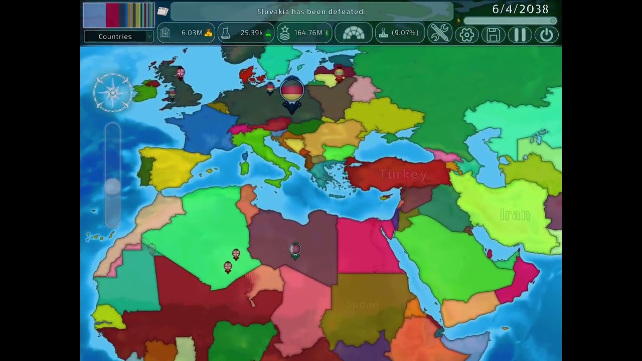 Playing as Germany in Dummynation