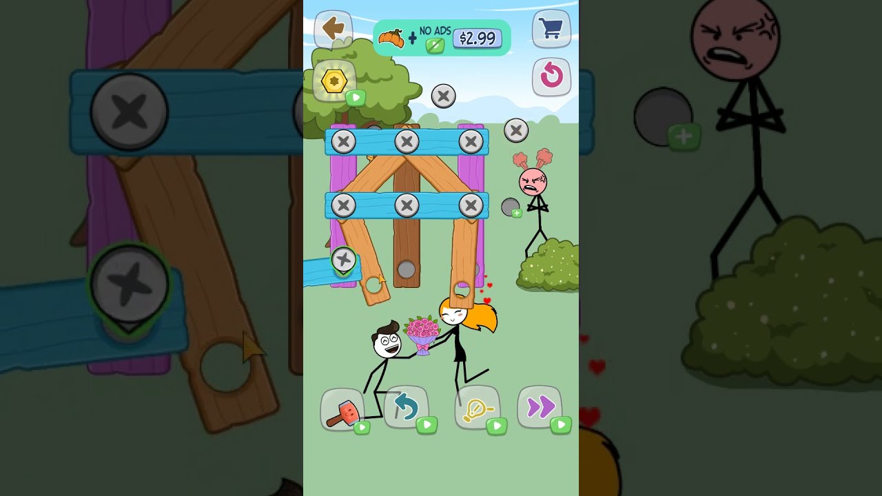 《Unscrew Story》 Level 38 ruin their date #gameplay #walkthrough mp4