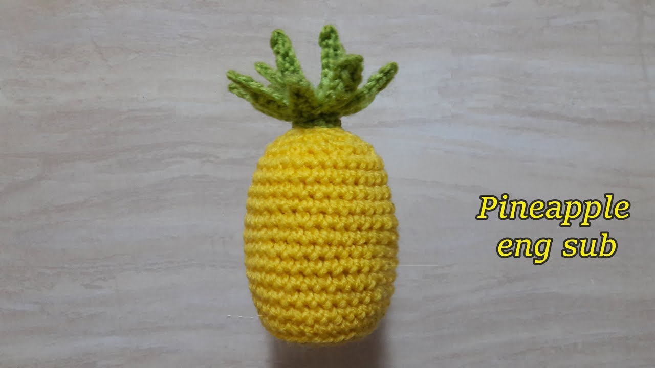 كروشيه صنع اناناس لذيذ و سهل 🍍+الطريقة مكتوبة 📝