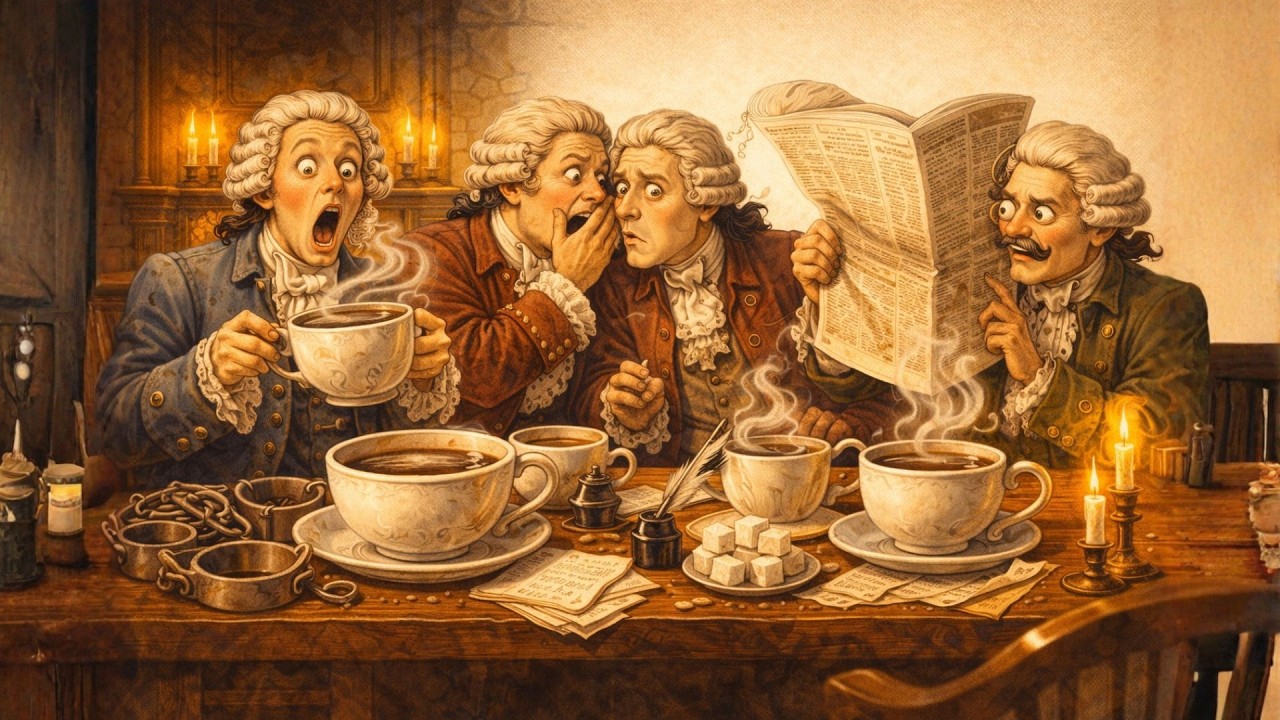 A Quiet Night Inside an 18th-Century Coffeehouse ☕ | Boring History for Sleep