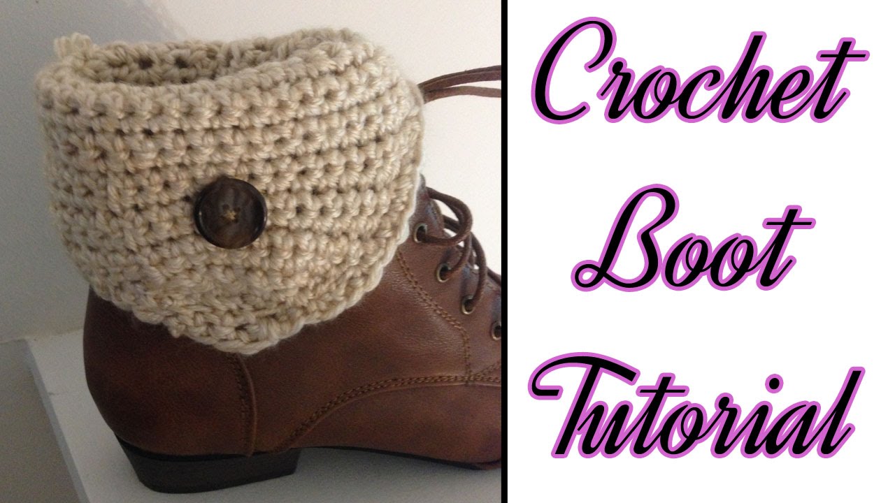 Button Boot Cuff Crochet Tutorial