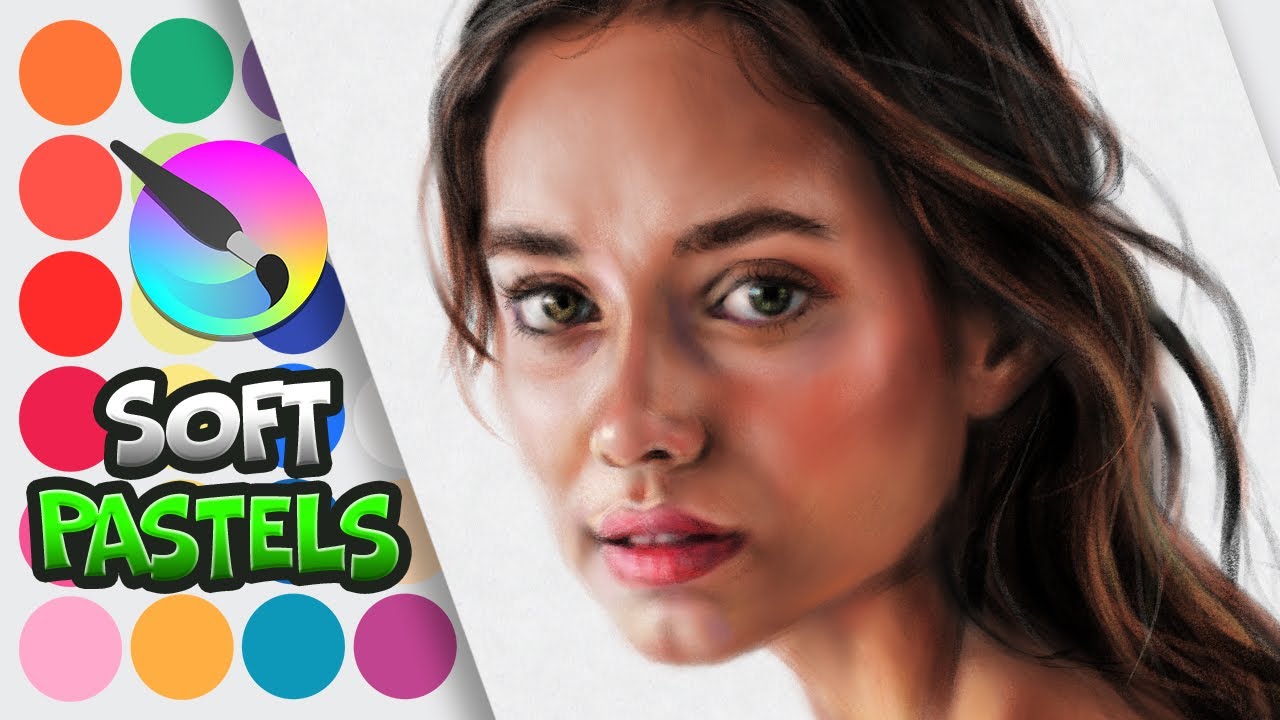 Unbelievable Portrait in Krita with Soft Pastels | 24 Colors Palette Full Step-by-Step Process!