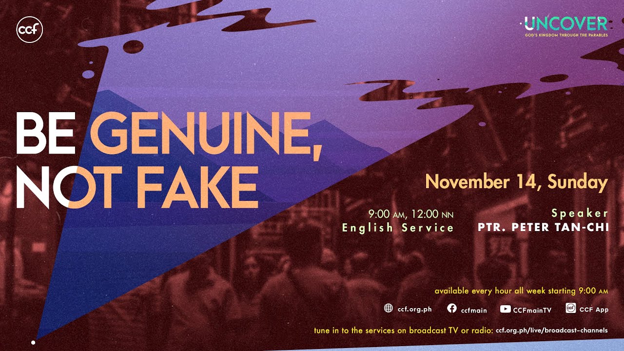 Be Genuine, Not Fake | Peter Tan-Chi