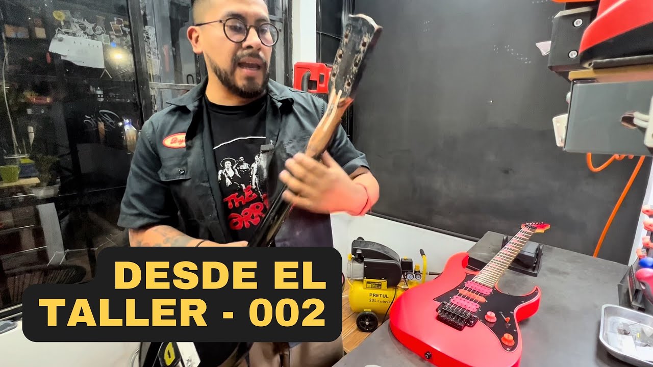 Desde el taller 002: Floyd Rose, headstock roto y continuan los trastes rebeldes