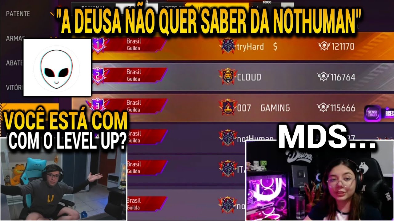 APELAPATO E FURYAS DISCUTEM SOBRE A DEUSA NA NOTHUMAN, ELA AINDA RESPONDEU OS DOIS!