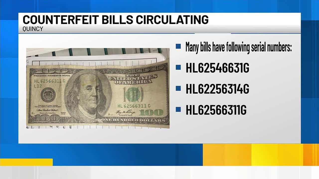 Police warn of counterfeit money circulating through Quincy and Missouri