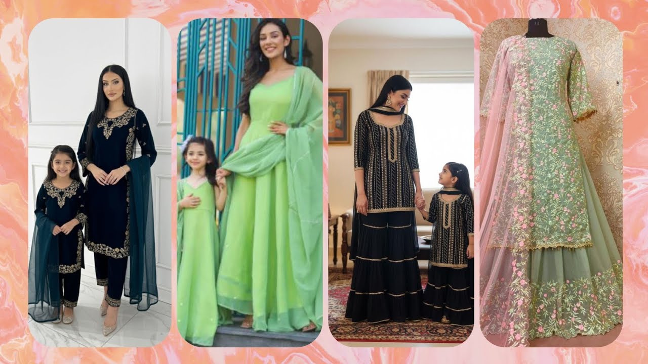 Mom & Daughter Matching Dresses 2025 | Latest Party Wear & Family Look Collection