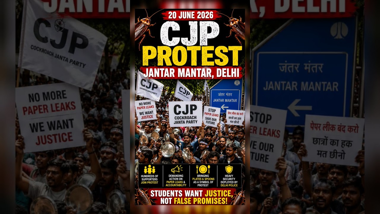 🚨CJP Protest at Jantar Mantar!Students demand justice. 📢#CJPProtest #BreakingNews #Delhi #indianews
