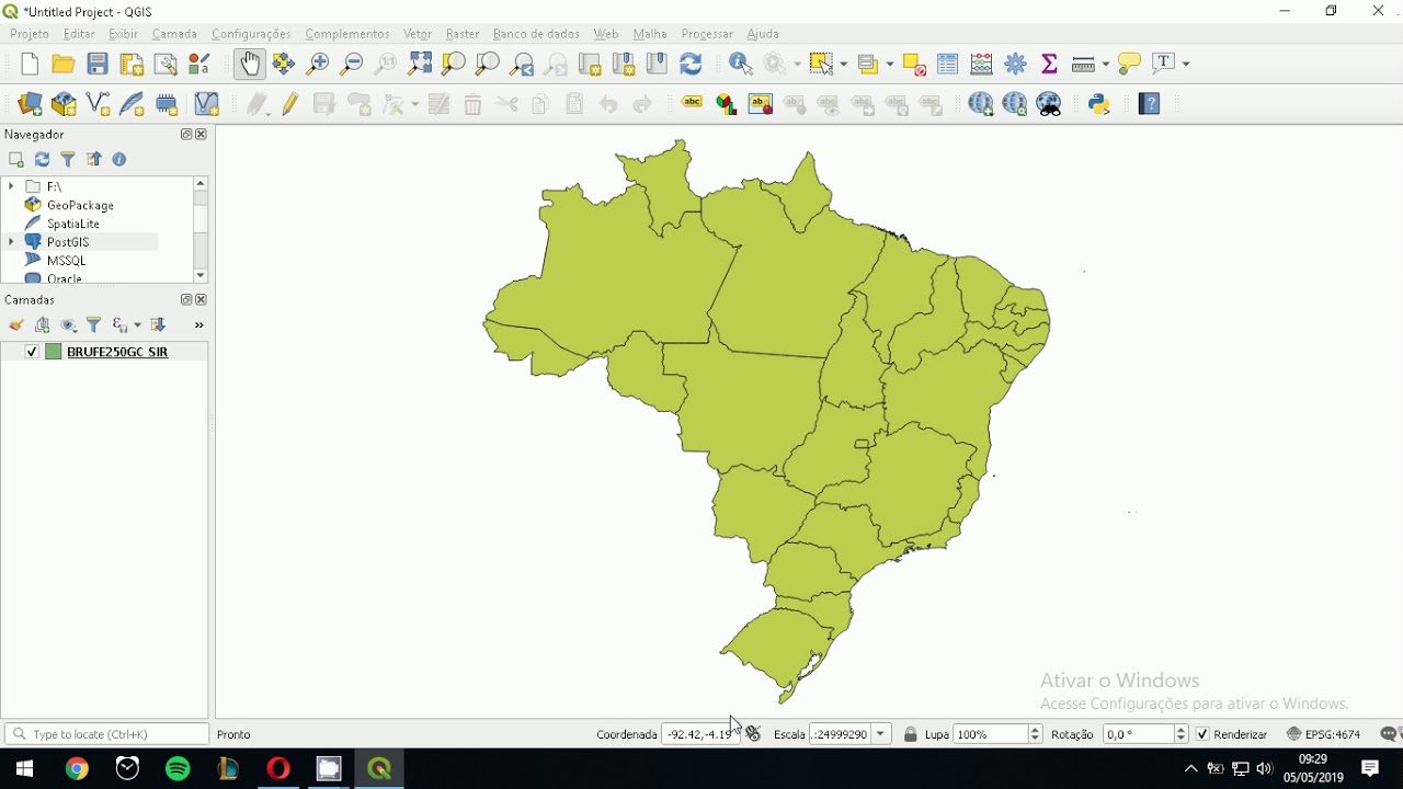 Conex&atilde;o Qgis- Postgresql importar camada shapefile