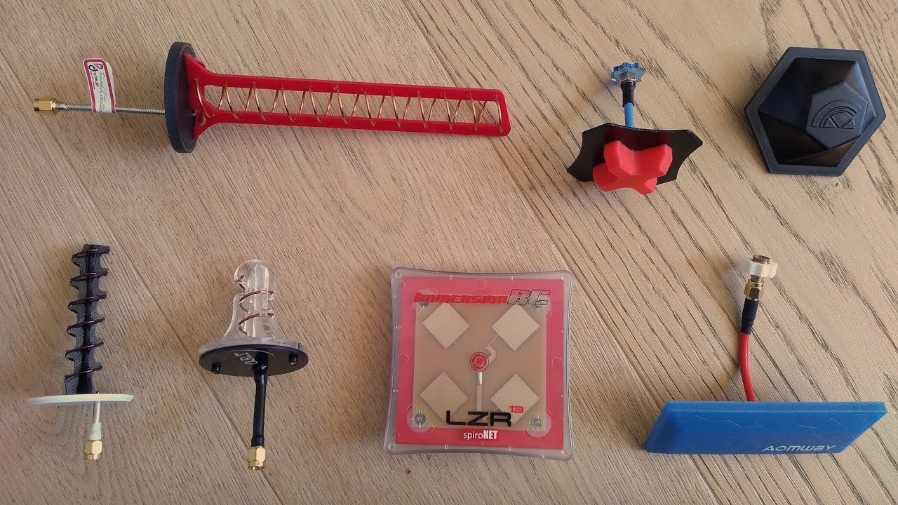 FPV video antenna comparaison [ part2 ] : LZR, Helix, crosshair Prodrone, ORT, Aomway, VAS