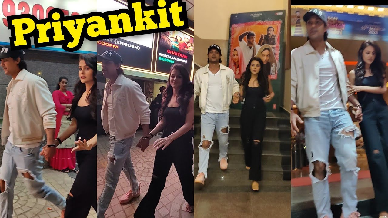 Priyanka Chahar Choudhary With Love Ankit Gupta Hand in Hand Caring Exit Video after Watching Movie