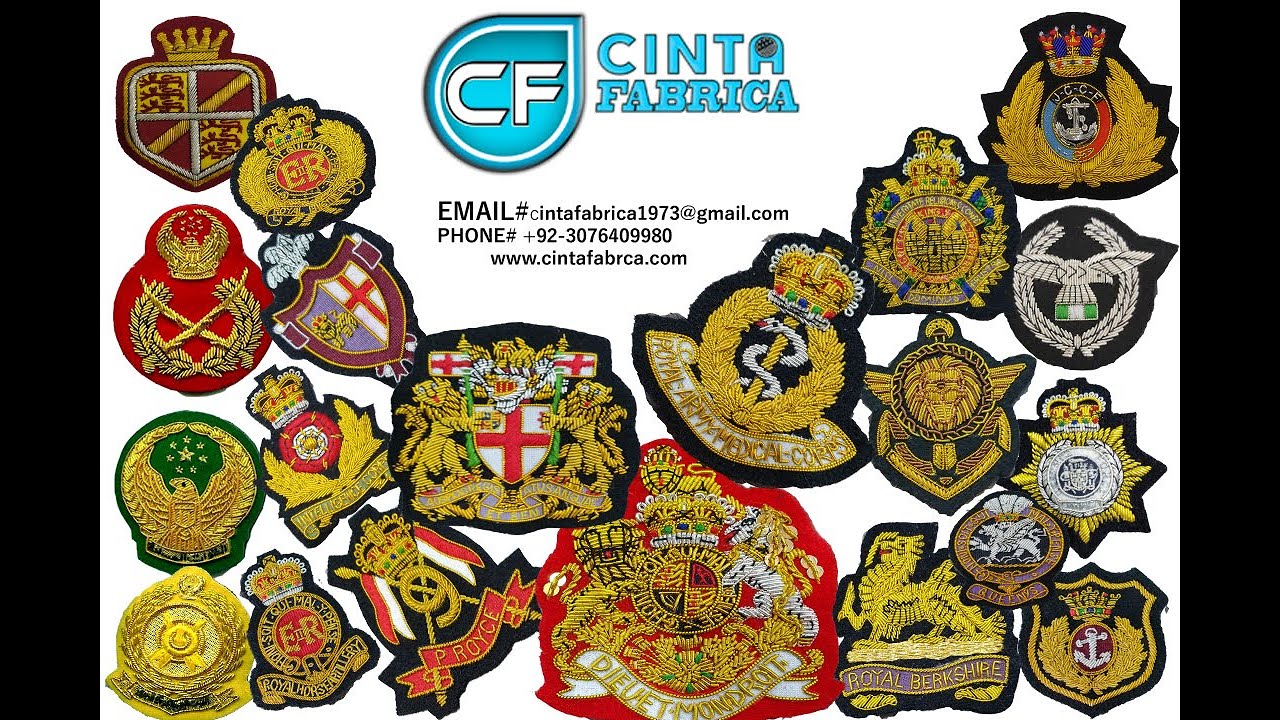 HAND MADE BADGES ( USE CANUTILLO / BULLION WIRE)