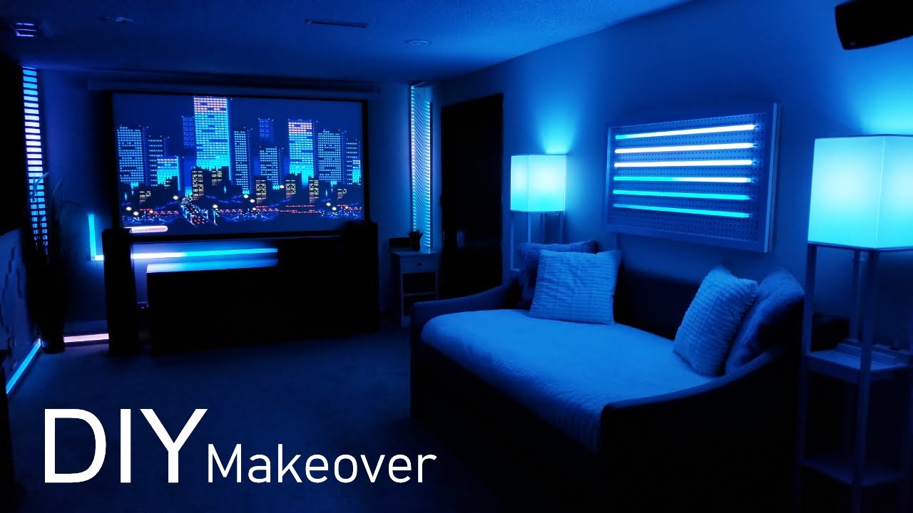 Ultimate Gaming Room Makeover - Chill Space Transformation - DIY Video