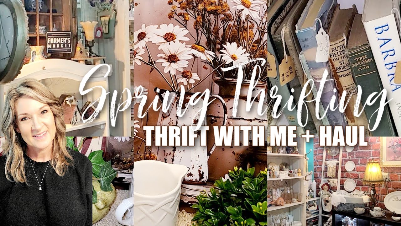 Thrift With Me | Huge Cottage core and Easter Decor Haul | Home Decor Thrifting | Robin Lane Lowe