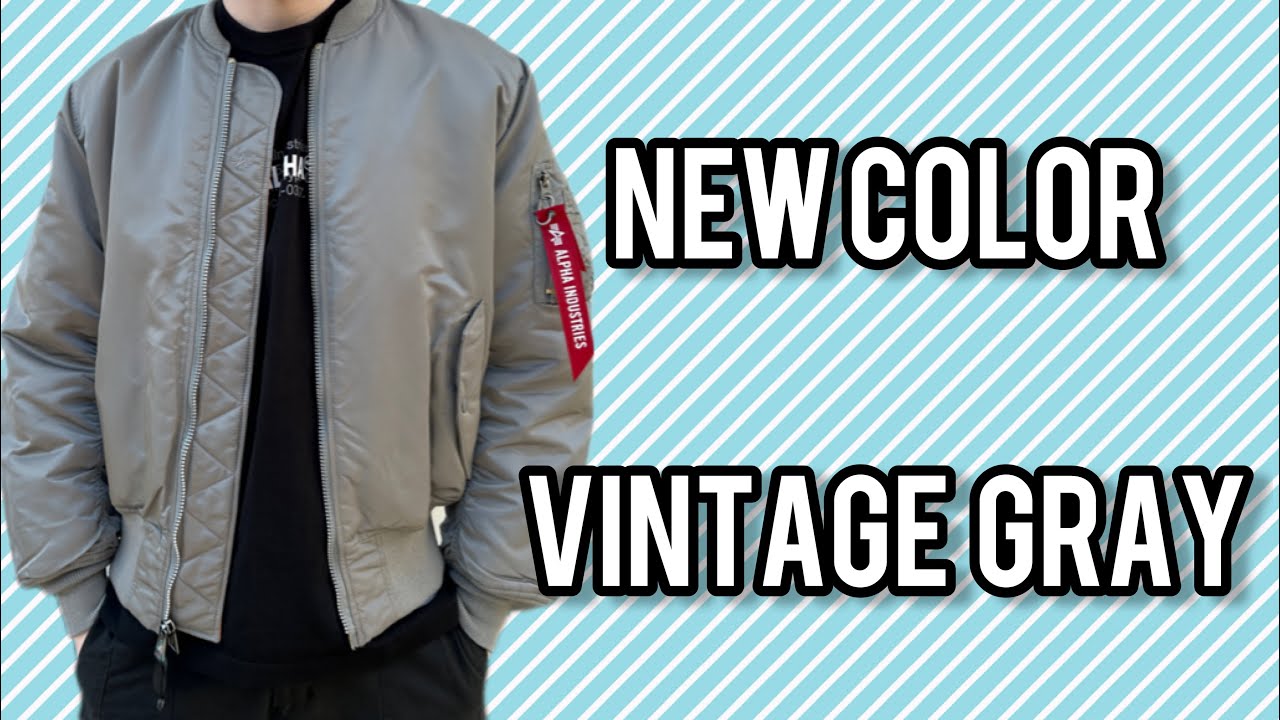 Бомбер Alpha Industries Vintage Gray MA-1 Альфа 2023