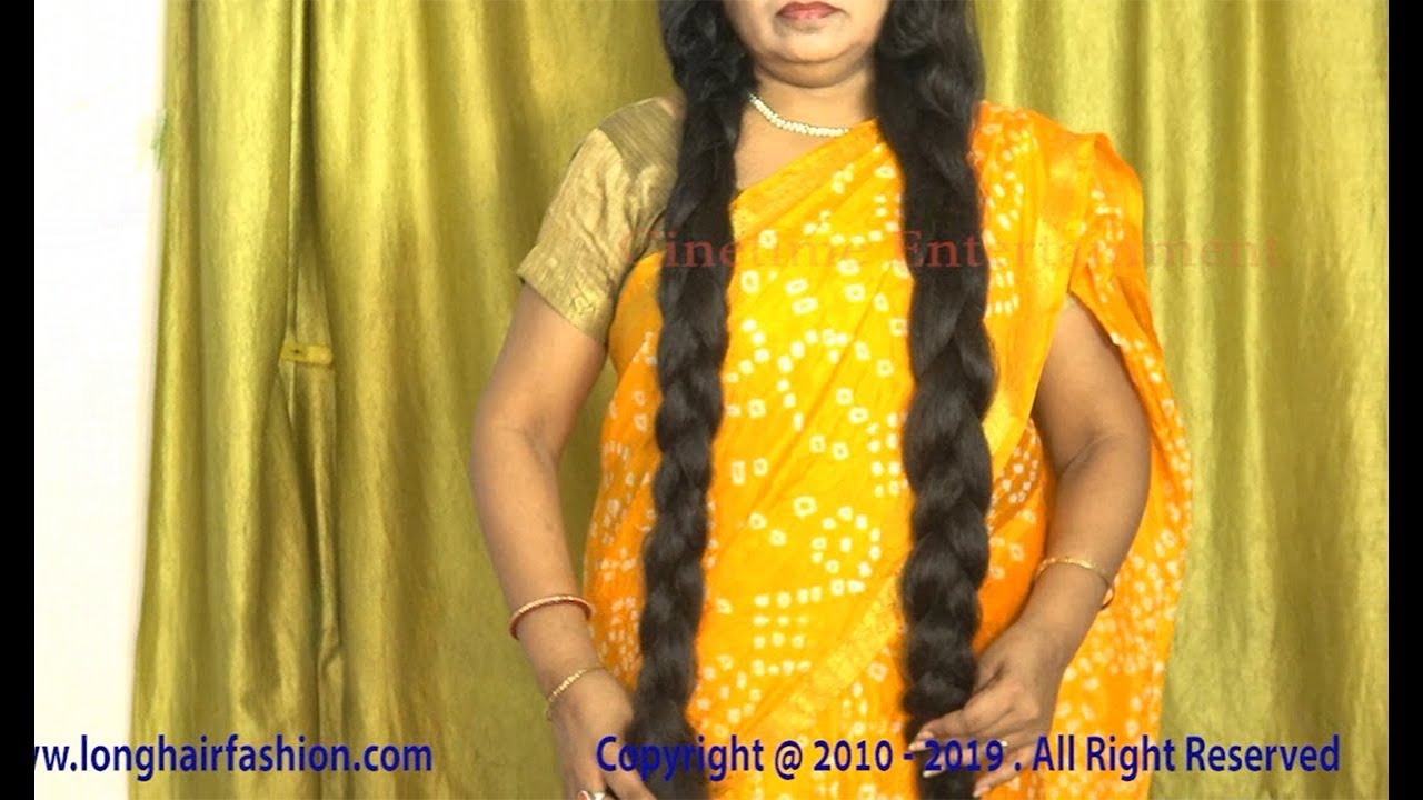 Easy Twin Thick Braid Making By Indian Long Hair Woman With Her Extra Thick Knee Length Hair