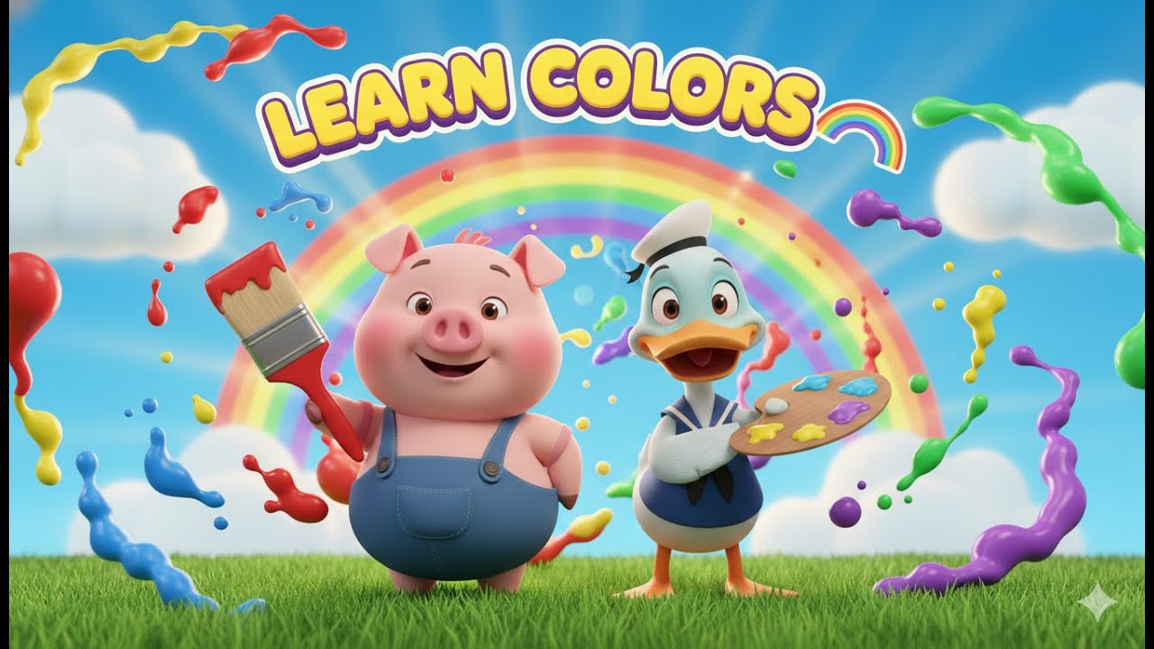 &ldquo;Pig and Duck Learn Colors 🌈  ABC Friends 3D  Fun Kids Song & Animation&rdquo;