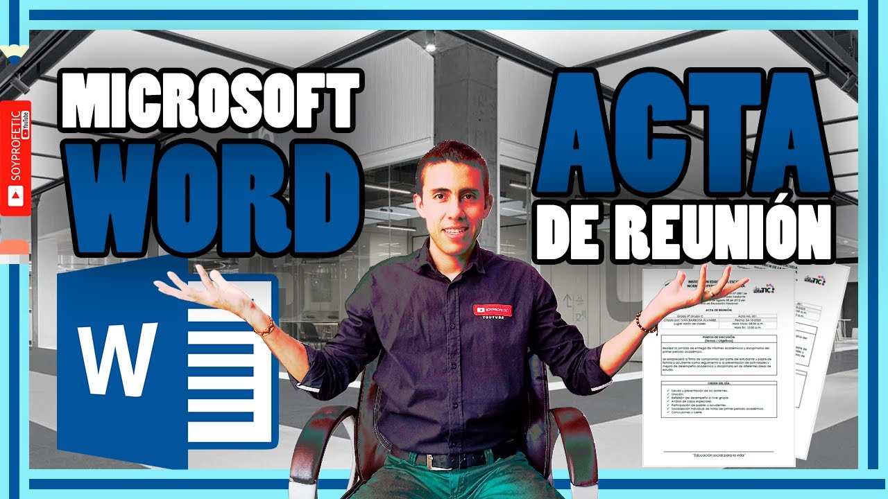 Crear ACTA DE REUNIÓN en DOCUMENTOS DE TEXTO 📝 Microsoft WORD ✅ CURSO DE OFIMÁTICA Clase 1