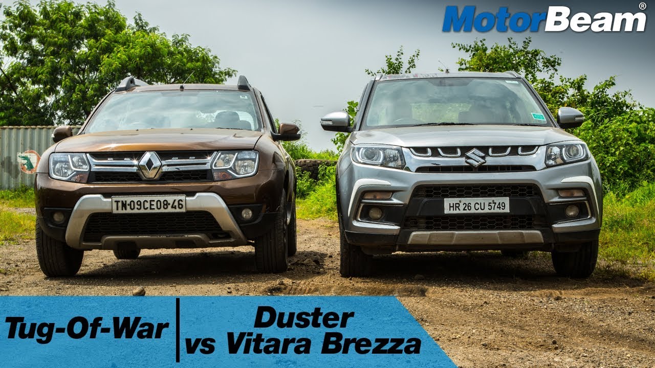 Maruti Vitara Brezza vs Renault Duster - Tug Of War | MotorBeam