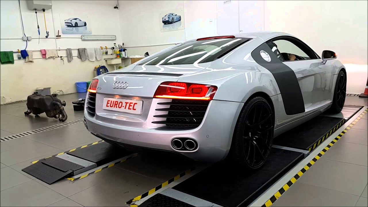 Audi R8 V8 Tubi Style exhaust system @ EURO-TEC