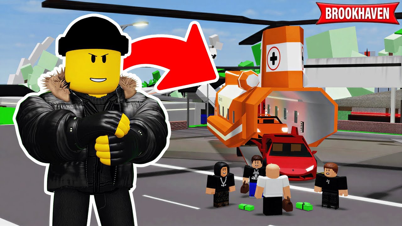 JE VOLE DES VOITURES EN HÉLICOPTÈRE SUR BROOKHAVEN ROBLOX